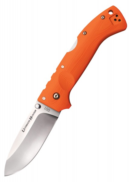 Das Taschenmesser Ultimate Hunter in Blaze Orange verfügt über eine Klinge aus S35VN-Stahl. Der orangefarbene Griff bietet hervorragenden Halt und Sichtbarkeit. Ideal für Outdoor-Aktivitäten und Jäger.