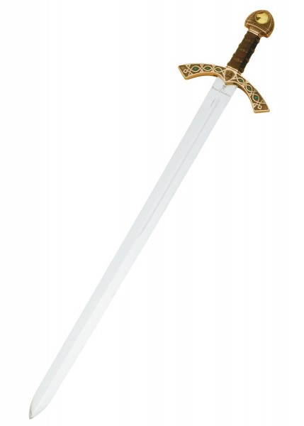 Das Schwert Prinz Eisenherz von Marto ist eine authentische Replik mit detaillierten Gravuren und einem kunstvollen Griff. Die scharfe Klinge und die goldfarbene Verzierungen machen dieses Schwert zu einem echten Sammlerstück.