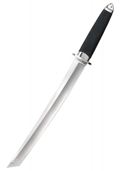 Das Magnum Tanto XII ist ein hochwertiges Messer aus San Mai Stahl. Die lange, scharfe Klinge und der ergonomische, schwarze Griff machen es zu einer perfekten Wahl für anspruchsvolle Schneidaufgaben. Es verfügt über eine auffällige Tanto-Spitze und 