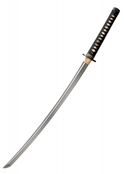 Das Gold Lion Katana ist ein elegantes, traditionelles japanisches Schwert mit scharfer, gebogener Klinge, schwarzem Griff mit goldenen Akzenten und detailliertem Muster. Ideal für Sammler oder Praktiker der japanischen Schwertkunst.