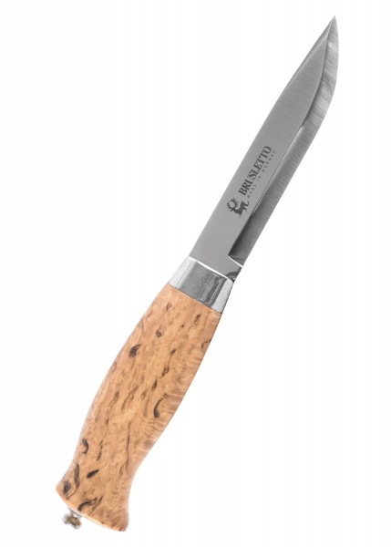 Das feststehende Messer Rago von Brusletto verfügt über eine scharfe, robuste Klinge und einen ergonomisch gestalteten Griff aus gemasertem Holz. Dieses hochwertige Messer eignet sich ideal für Outdoor-Aktivitäten und Wildnis-Abenteuer. Die sorgfälti