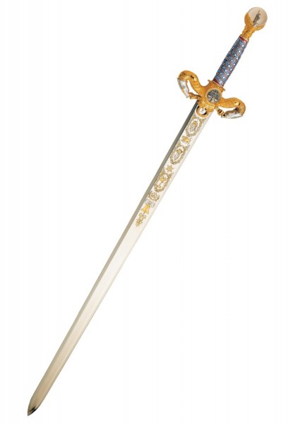 Das Schwert der amerikanischen Freiheit von Marto ist ein kunstvoll gestaltetes Sammlerstück mit detaillierten Gravuren und goldfarbenen Verzierungen. Der Griff ist aufwendig dekoriert und verleiht dem Schwert einen edlen Charakter.
