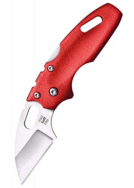 Das Bild zeigt das Taschenmesser Mini Tuff Lite in Rot. Das kompakte Messer verfügt über eine scharfe Klinge und einen ergonomisch geformten Griff mit einer strukturierten Oberfläche für einen sicheren Halt. Ideal für den täglichen Gebrauch.