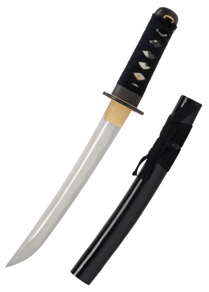 Der John Lee Musashi Ichi Tanto ist ein elegantes japanisches Kurzschwert mit handgeschliffener Klinge, traditionellem Griff und schwarzer Scheide. Es vereint Kunsthandwerk und Funktionalität in einem zeitlosen Design.